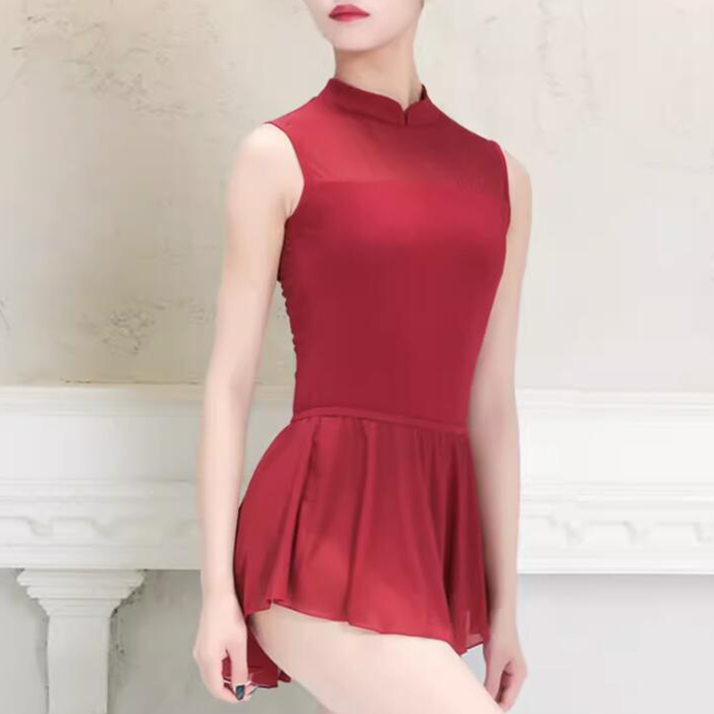 BW Women's Mesh High Neck Halter Leotard