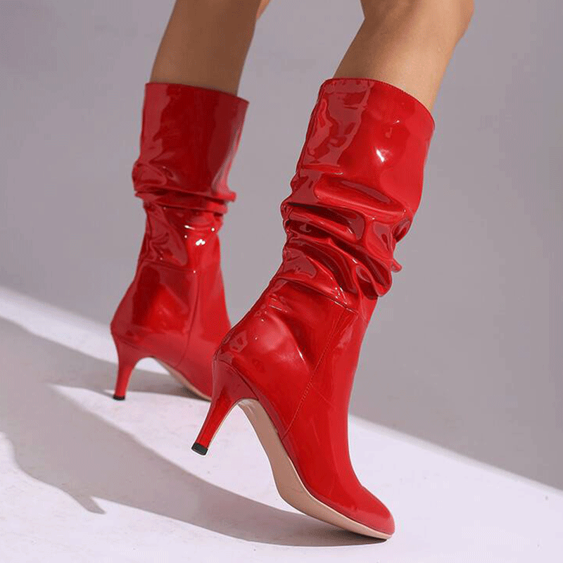 AJ Women's 7.5cm Slim High Heel Salsa Jazz Dance Shoes Heels Dance Boots