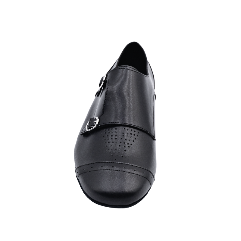 Men's 2cm Black Leatherette Heels Ballroom Dance Shoes