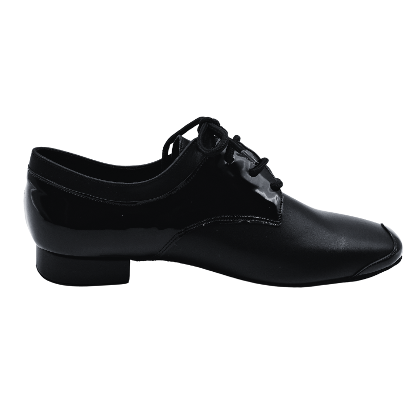 Men's 3cm Black Leatherette Heels Ballroom Dance Shoes