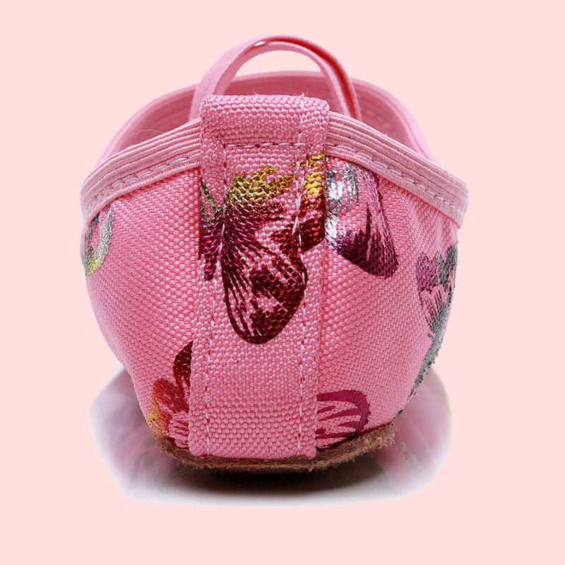 Girl‘s Stamping butterfly print Ballet Slipper