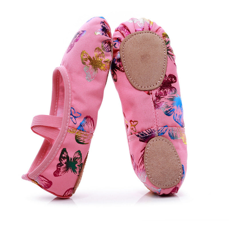 Girl‘s Stamping butterfly print Ballet Slipper