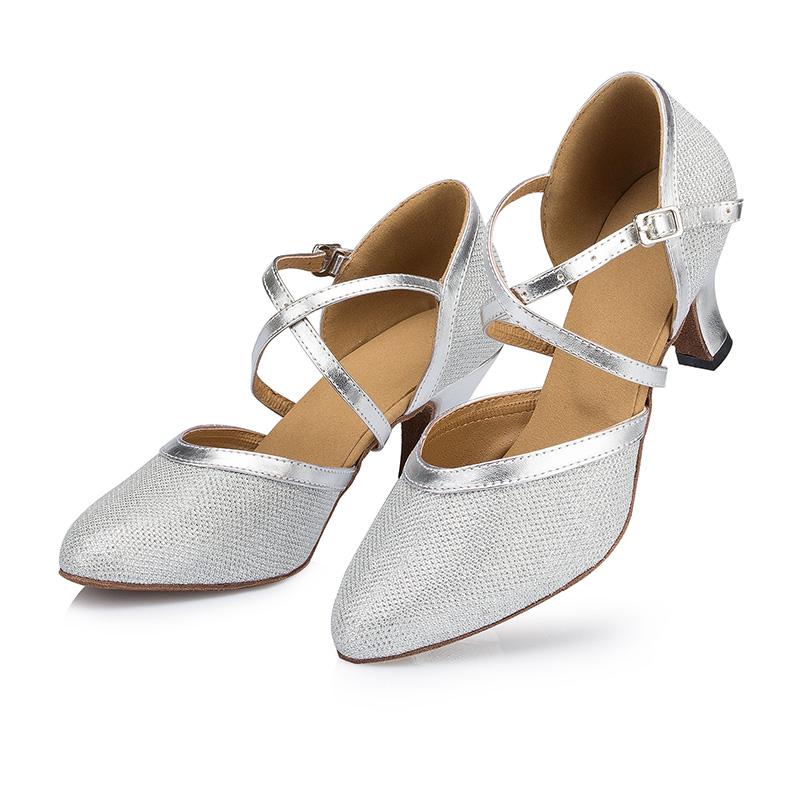 Women's  Sparkling Glitter Customized Heel Ballroom Dance Shoes Modern Shoes