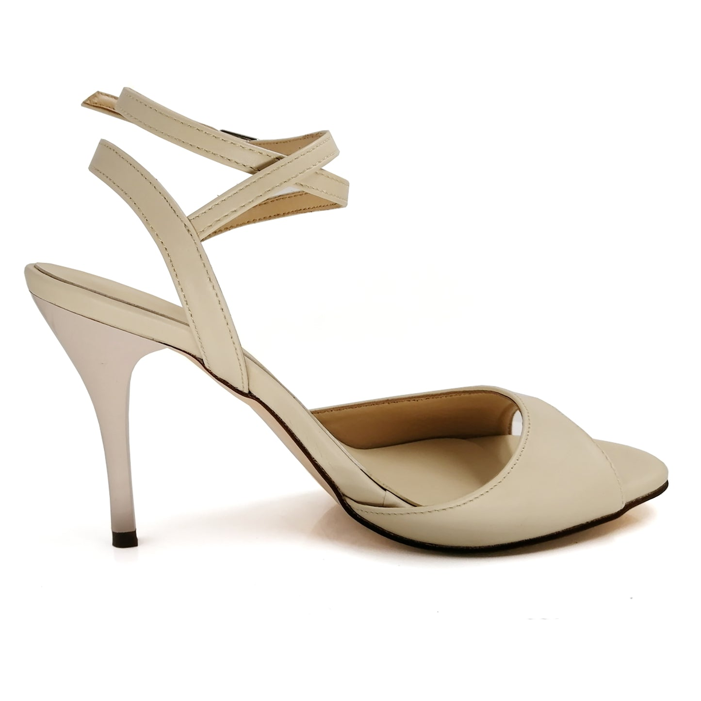 SHJ Women's Beige Real Leather 7cm/9cmcm Heels Dance Shoes Tango Shoes