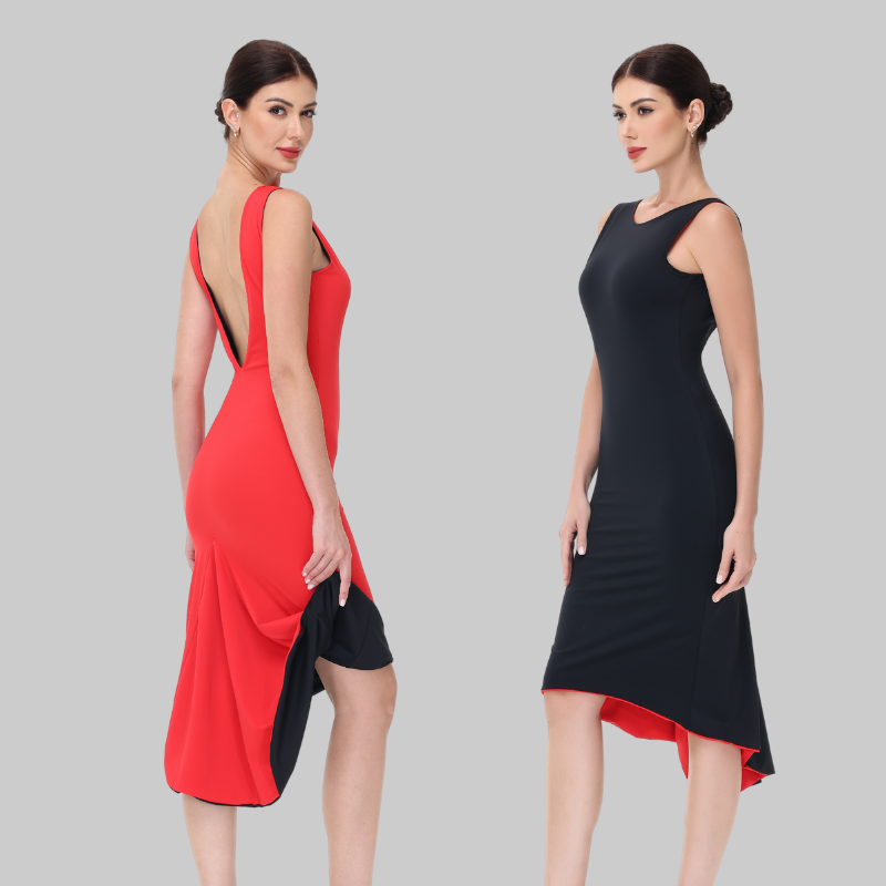 Women's Performance Sleeveless Dance Dress for Milonga & Parties Tango Dress