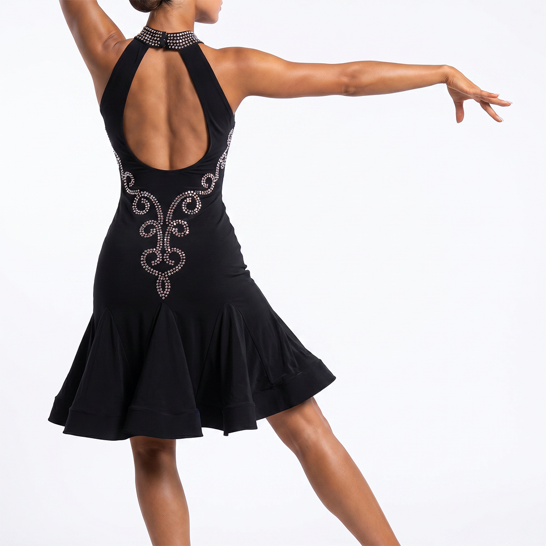 Customisable-Women's Rhinestone Rumba Latin Dance Dresses Performance Dresses