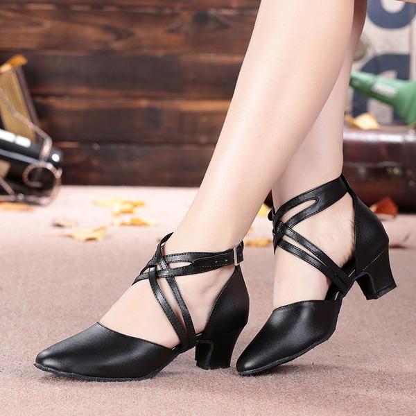 Women's Microfiber Leather Customized Heels Character Dance Shoes Ballroom Dance Shoes