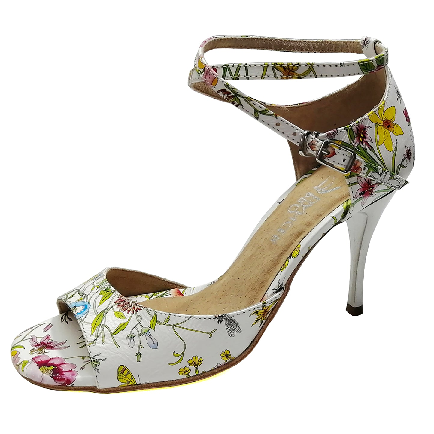SHJ Women's White Real Leather 7.5cm/9.5cm Heels Dance Shoes Tango Shoes