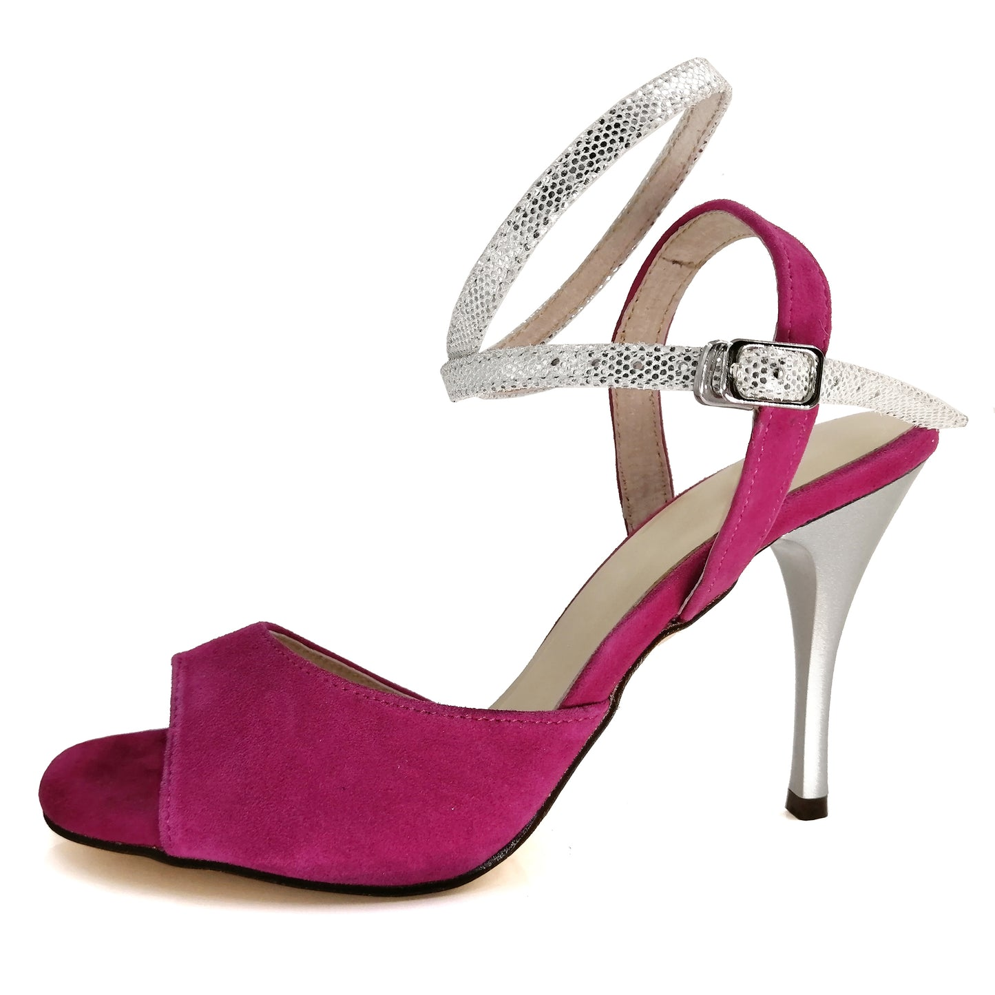 SHJ Women's Pink Suede 7.5cm/9.5cm Heels Dance Tango Shoes