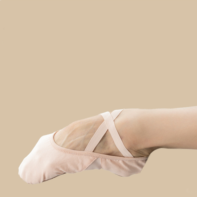 WY Women's Split-Sole Stretch Canvas Ballet Shoe