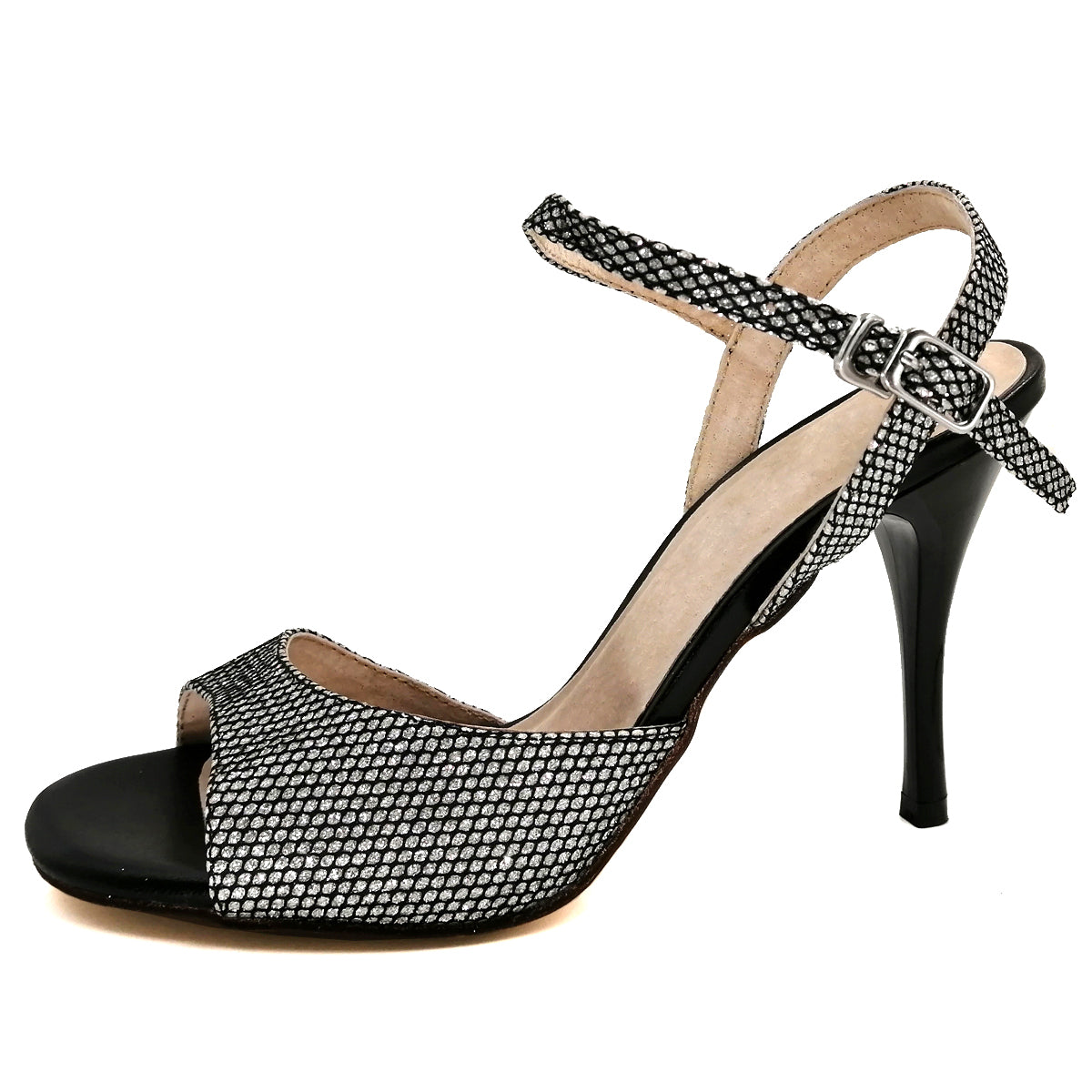 SHJ Women's Black Real Leather 7cm/9cm Heels Dance Shoes Tango Shoes