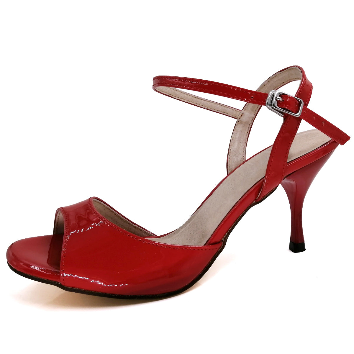 SHJ Women's Red Real Leather 7cm/9cm Heels Dance Shoes Tango Shoes