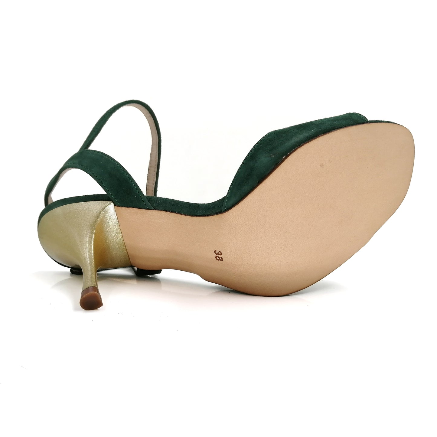 SHJ Women's Green Suede 7cm/9cm Heels Dance Tango Shoes