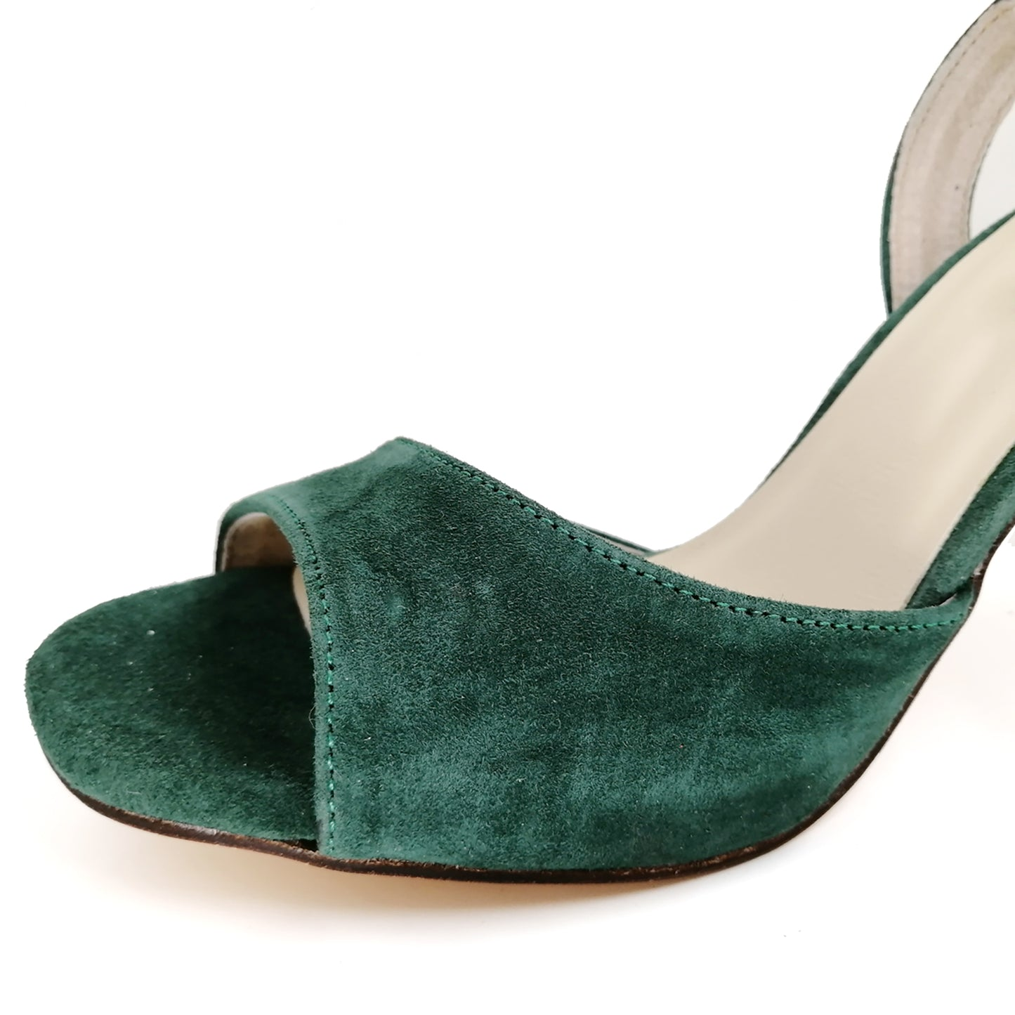 SHJ Women's Green Suede 7cm/9cm Heels Dance Tango Shoes