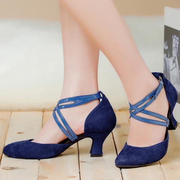 Women's Suede Customized Heel  Ballroom Dance Shoes Modern Dance Shoes
