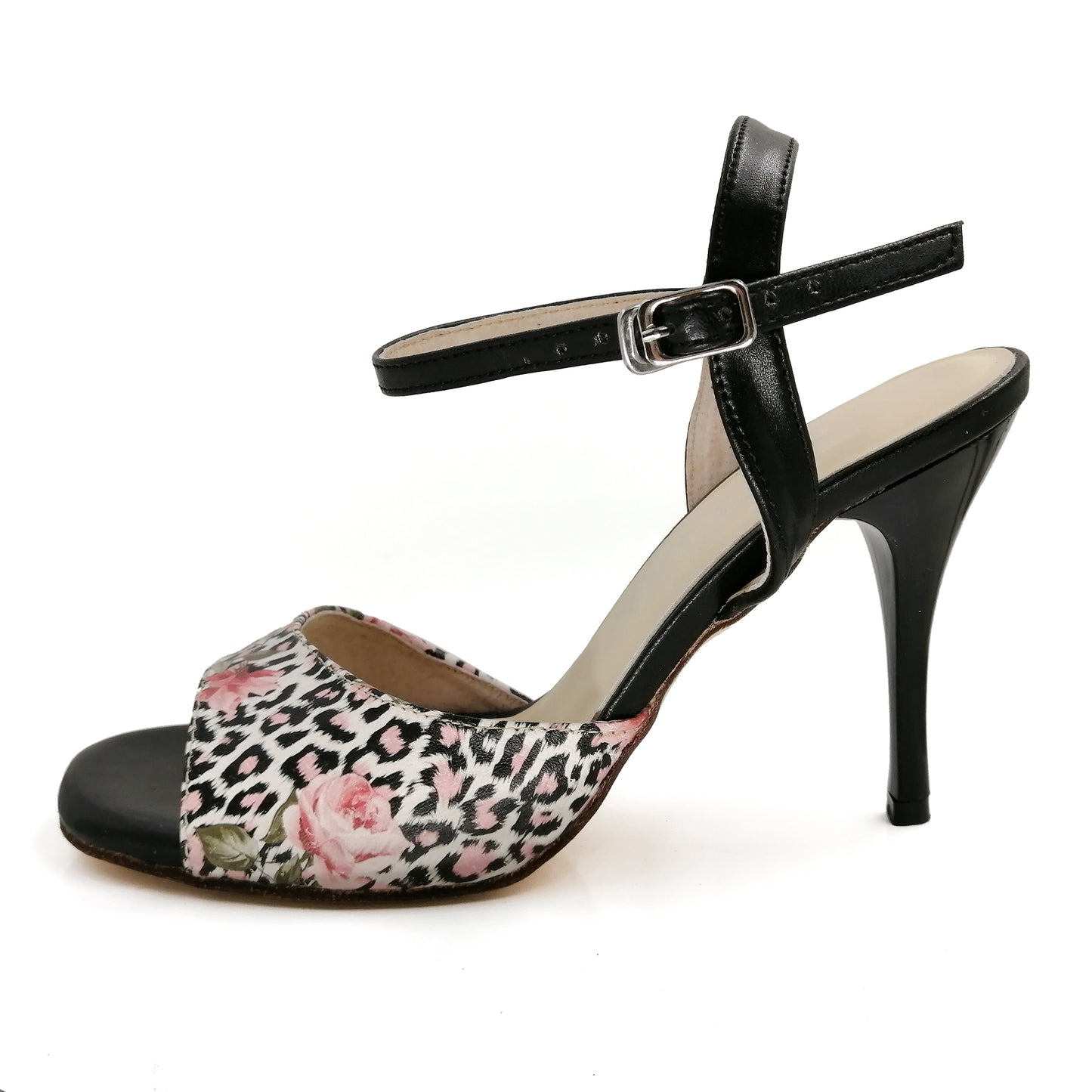 SHJ Women's Leopard Real Leather 7cm/9cm Heels Dance Tango Shoes
