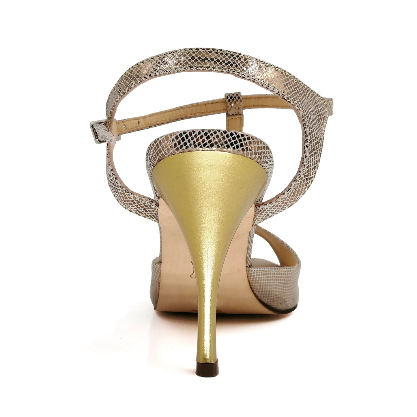 SHJ Women's Champagne Real Leather 7.5cm/9.5cm Heels Dance Shoes Tango Shoes