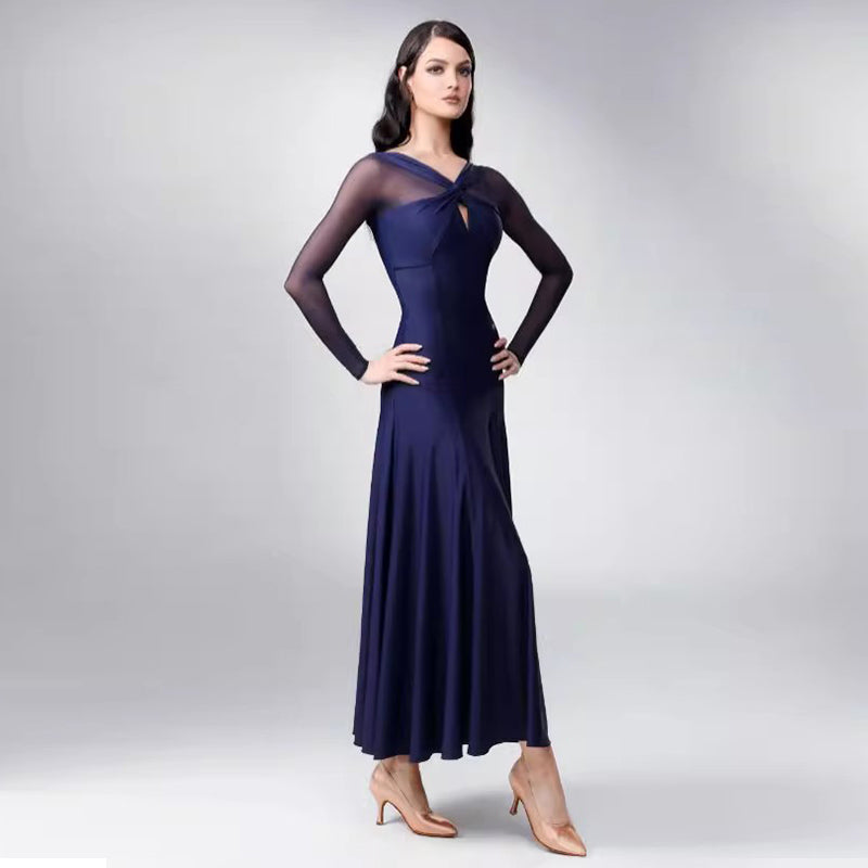 TID Customisable Women's Long Sleeve Dance Dresses Performance Competition Dancewear