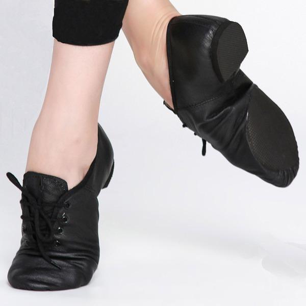 Women's Real Leather Jazz Dance Shoes
