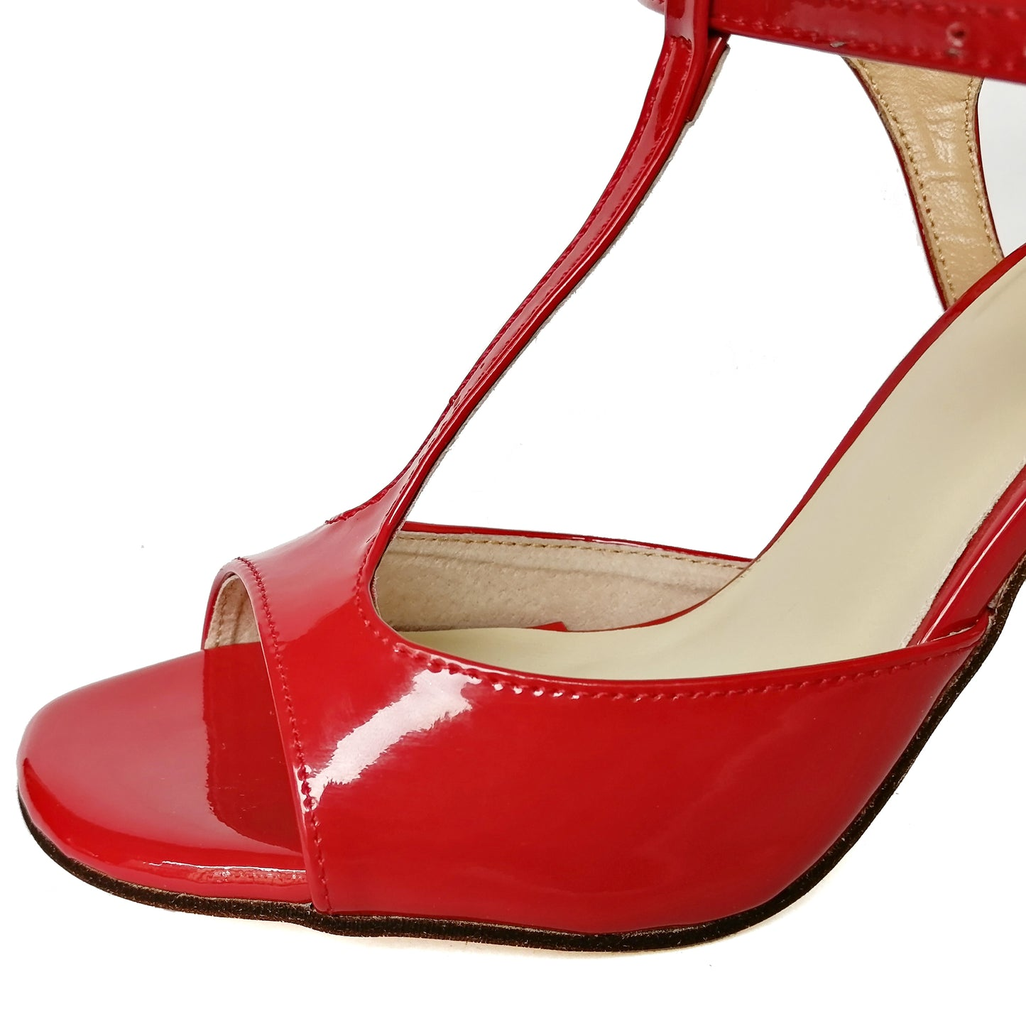 SHJ Women's Red Real Leather 7cm/9cm Heels Dance Shoes Tango Shoes