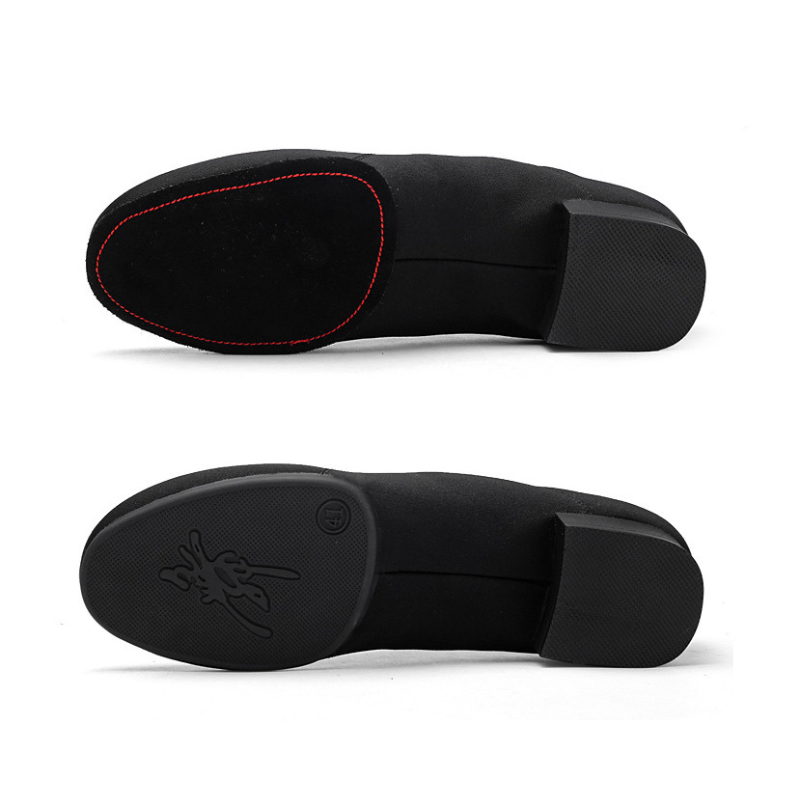 Men's 2.5cm/5cm Black Oxford Cloth Ballroom Dance Shoes