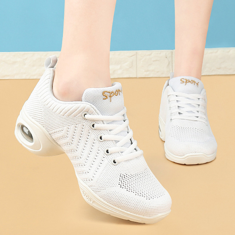 Women's Jazz Shoes Lace-up Dance Sneakers
