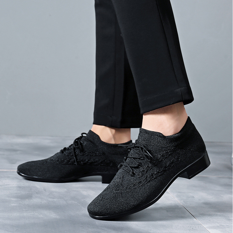 Men's Black 2.5cm Heels Ballroom Dance Shoes