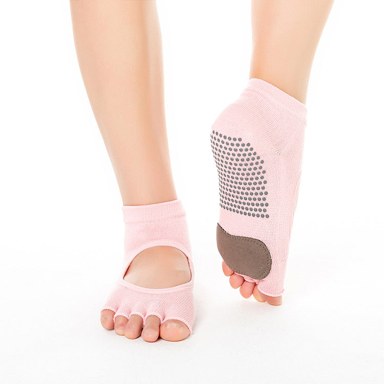 Open Toe Yoga Pilates Grip Five-Toe Socks