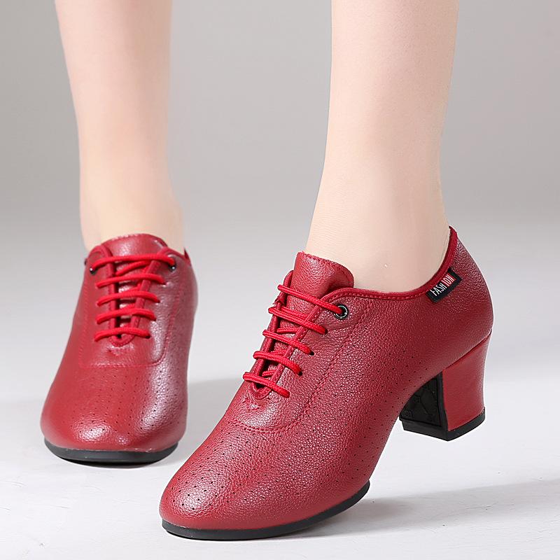Women's  Microfiber Leather 5cm Heels Teaching & Practice Shoes Ballroom Dance Shoes