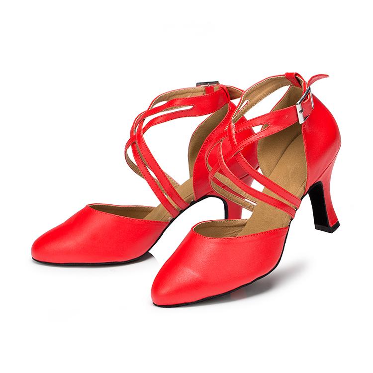 Women's Microfiber Leather Customized Heels Ballroom Dance Shoes Modern Dance Shoes