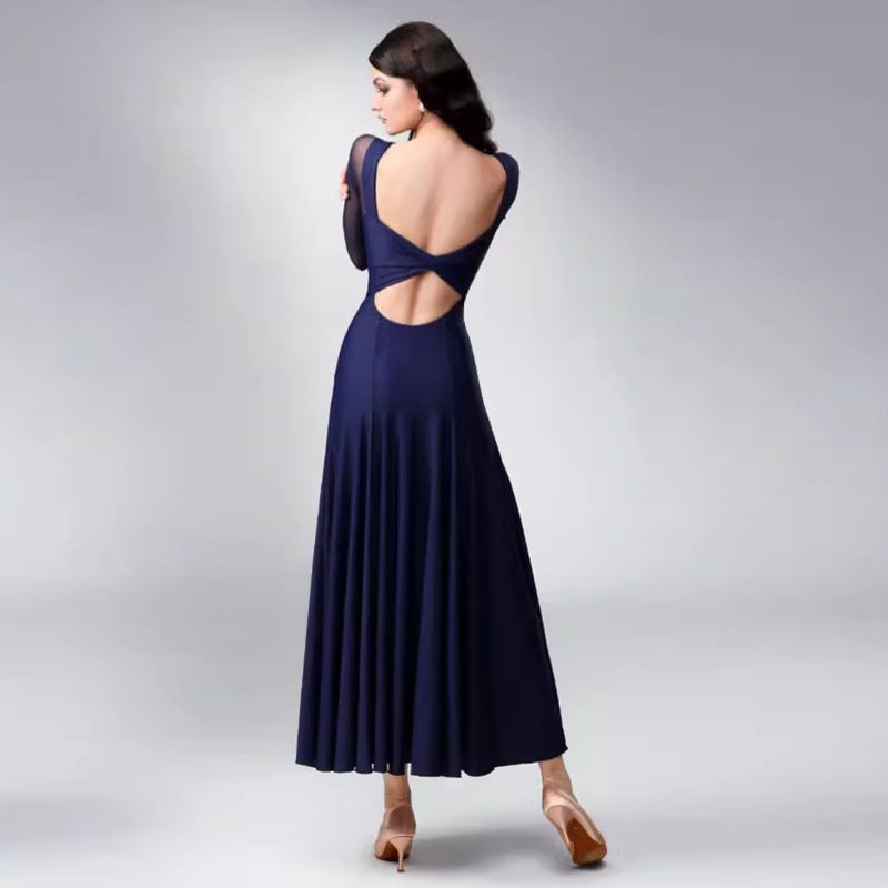 TID Customisable Women's Long Sleeve Dance Dresses Performance Competition Dancewear