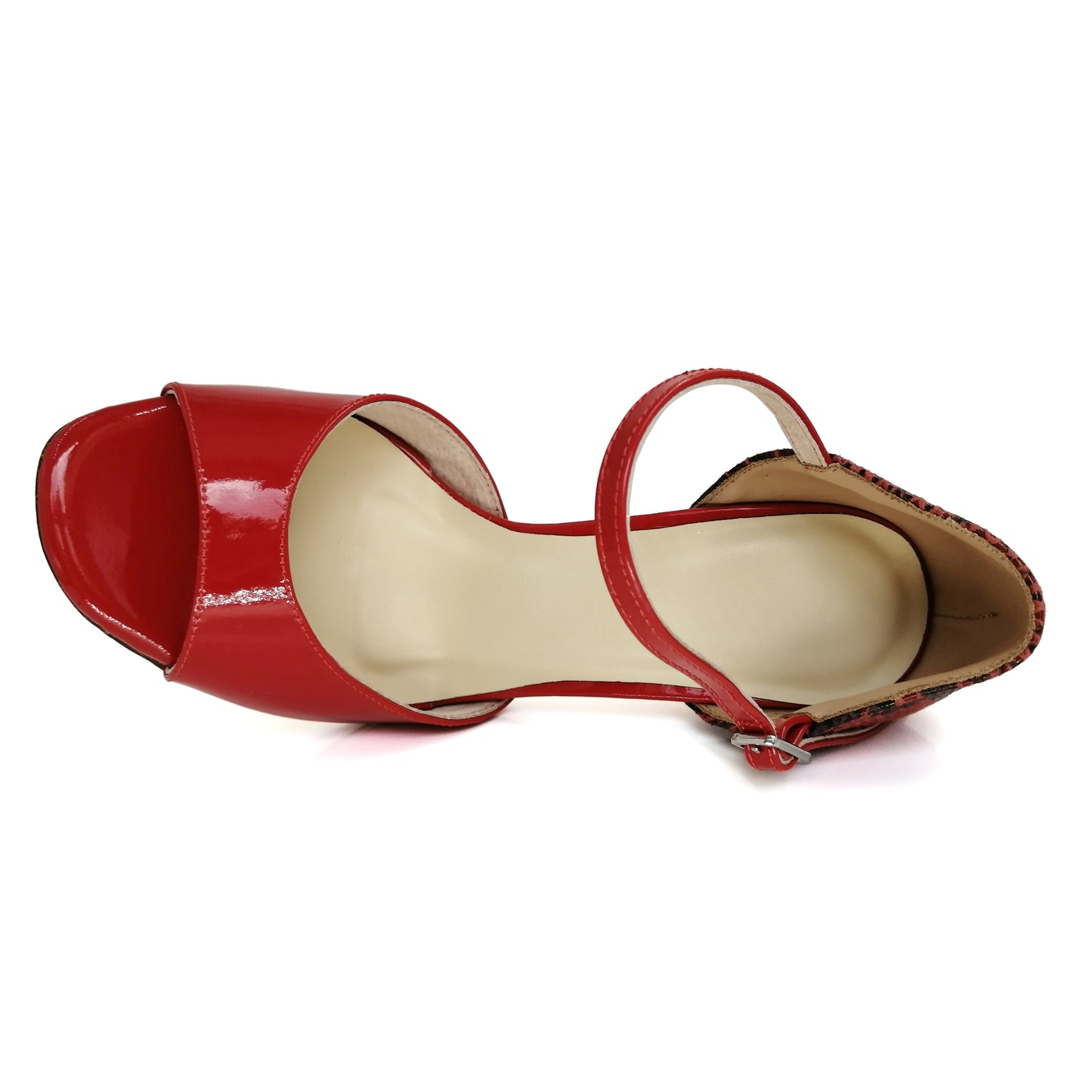 SHJ Women's Red Real Leather 7cm/9cm Heels Dance Shoes Tango Shoes