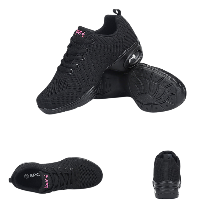 Women's Jazz Shoes Lace-up Dance Sneakers
