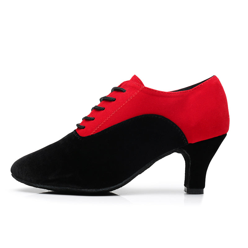 Women's Suede Customized Heel Teaching & Practice Shoes  Ballroom Dance Shoes