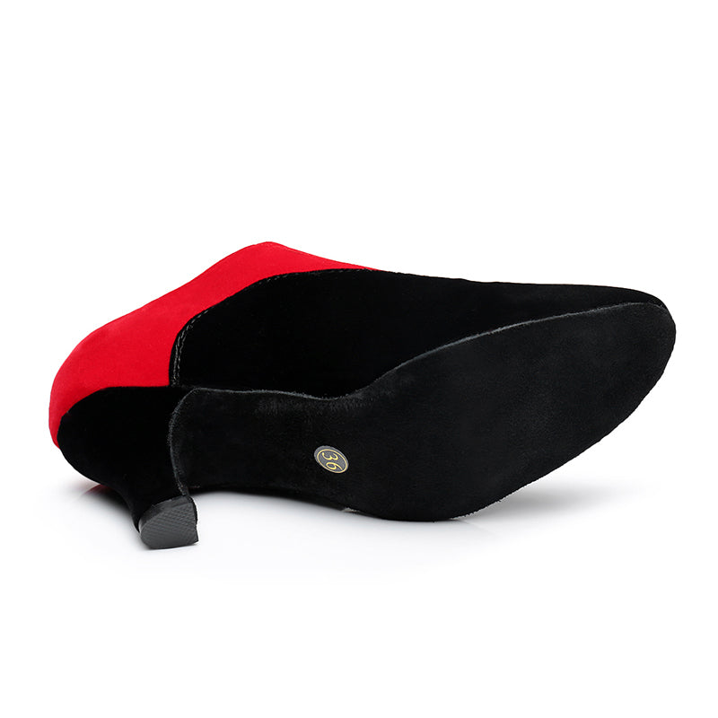Women's Suede Customized Heel Teaching & Practice Shoes  Ballroom Dance Shoes
