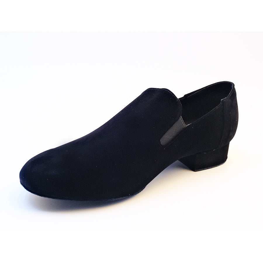 Men's 2cm Black Leatherette Heels Ballroom Dance Shoes