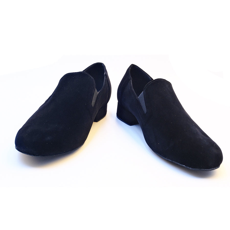 Men's 2cm Black Leatherette Heels Ballroom Dance Shoes