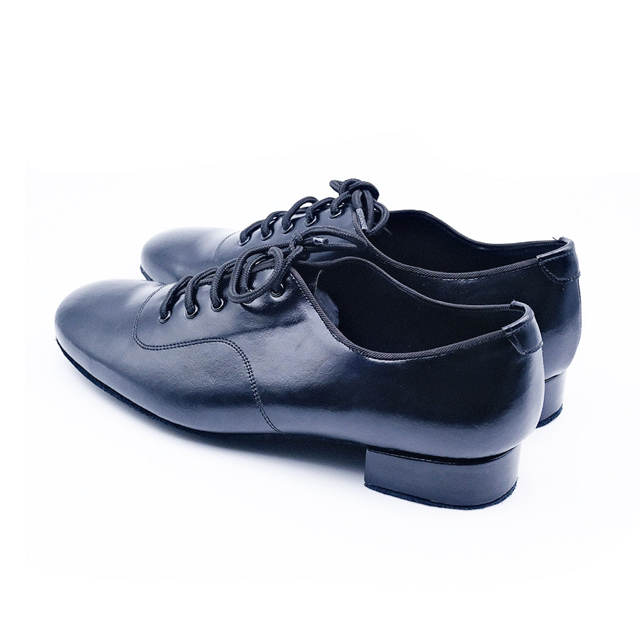 Men's 2cm Black Leatherette Heels Ballroom Dance Shoes