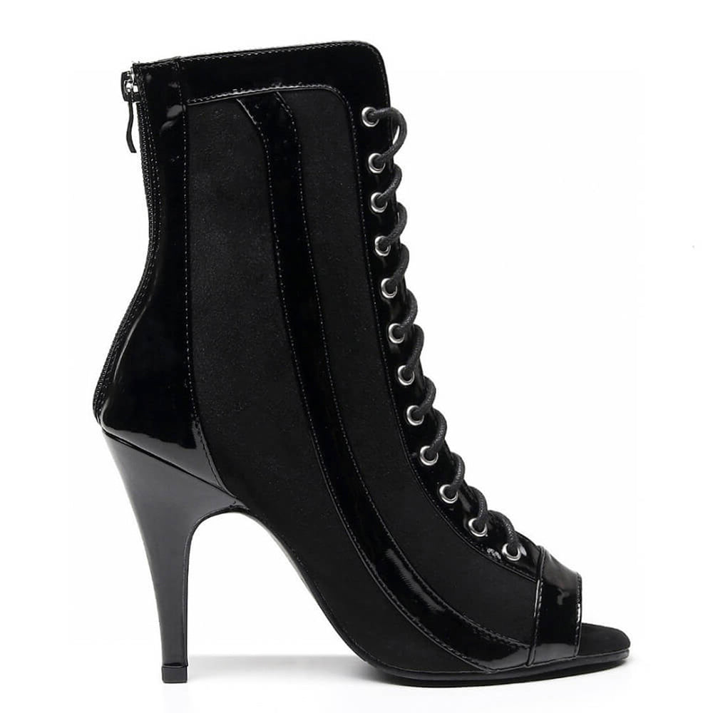 Women's Customized Heel Vegan Leather Stiletto Rubber Sole Dance Boots Street Sole Dance Shoes