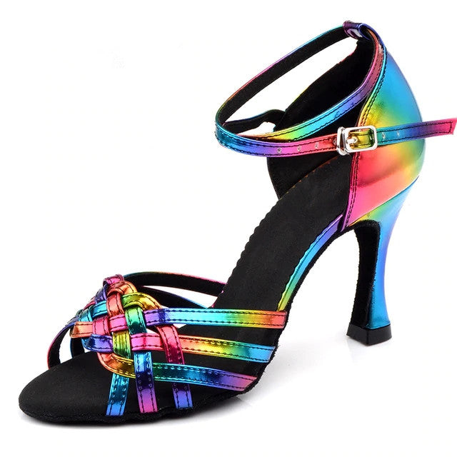 DS Women's PU Customized Heel Latin Shoes Salsa Shoes Ballroom Dance Shoes