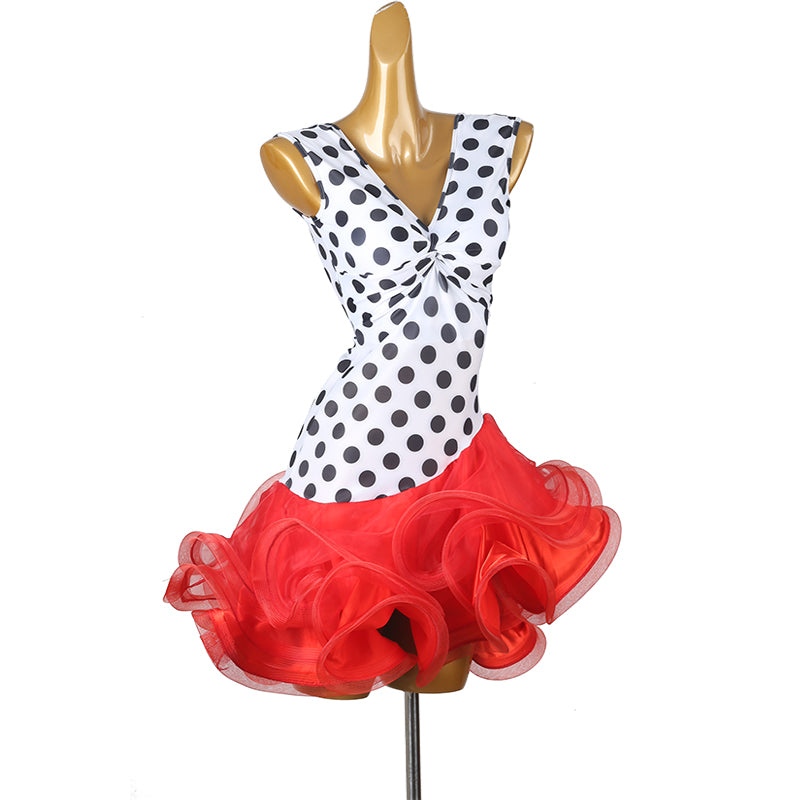 YZY Customisable-Women's Polka Dot DanceWear Dance Dress Performance Wear