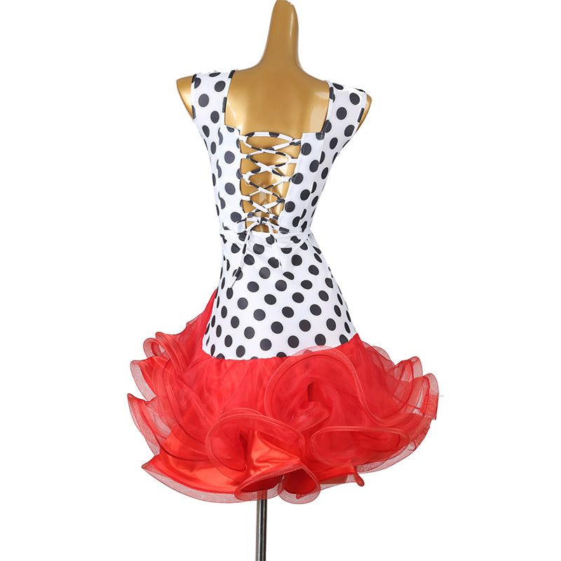 YZY Customisable-Women's Polka Dot DanceWear Dance Dress Performance Wear