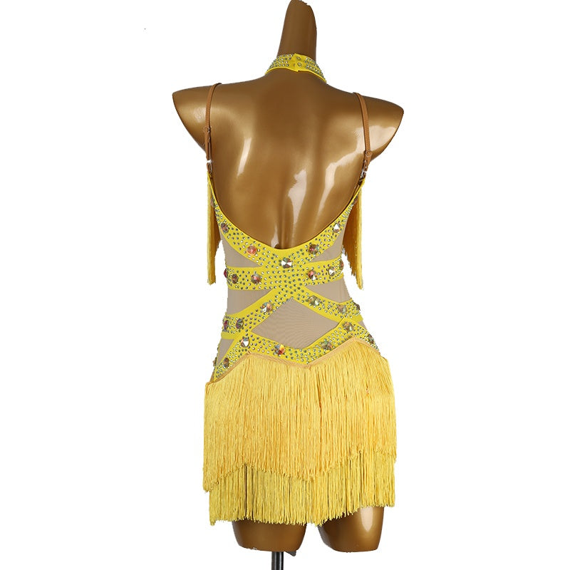 YZY Customisable-Women's Tassel DanceWear Dance Dress Performance Wear