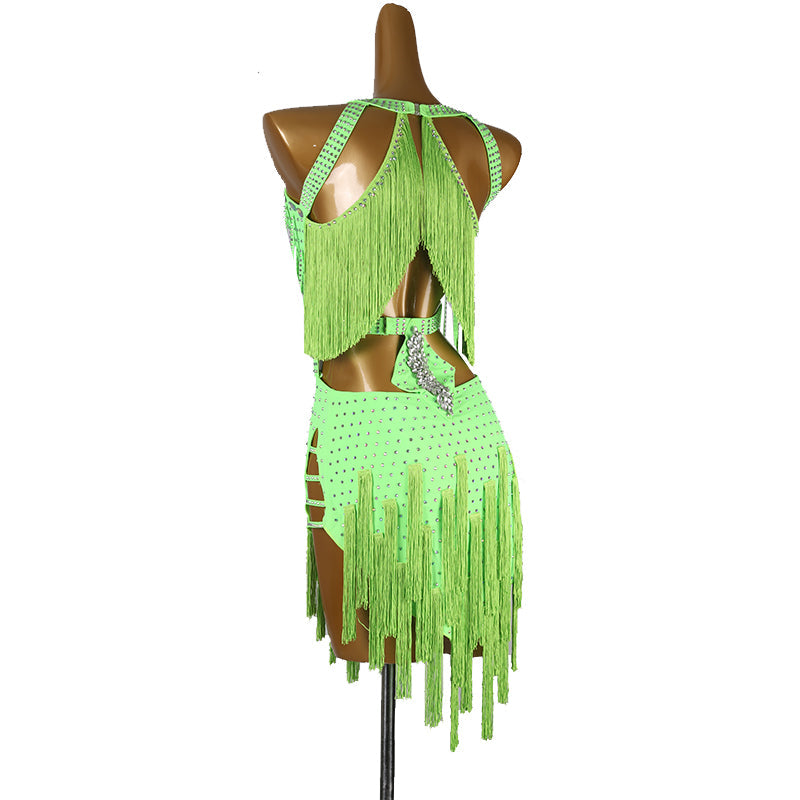 YZY Customisable-Women's Tassel DanceWear Dance Dress Performance Wear
