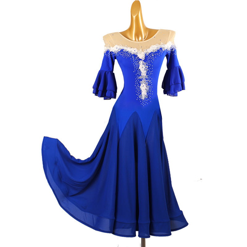 Customisable-Women's Modern Ballroom Dance Dress Waltz Dance Dress DanceWear