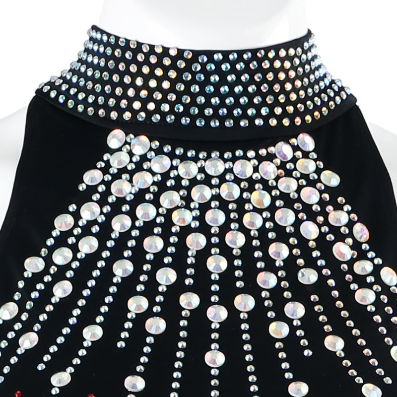 Customisable-Women's Off Shoulder Modern Dance Performance Dress Ballroom Dance Dress