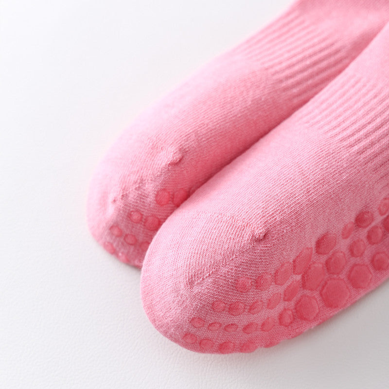 Yoga Pilates Knit Cotton Grip Long Socks