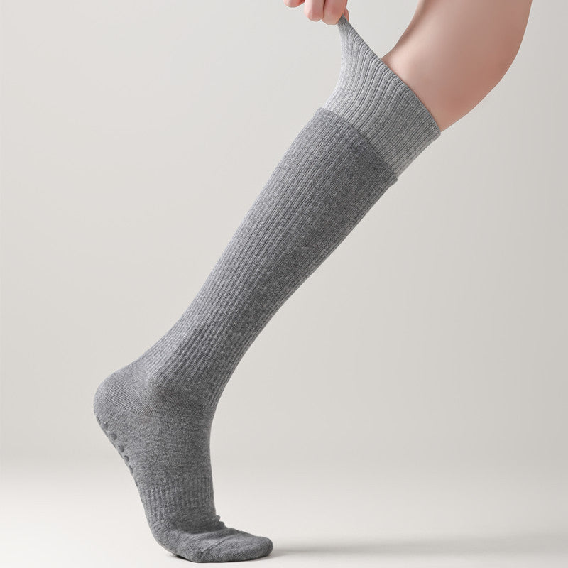 Yoga Pilates Knit Cotton Grip Long Socks