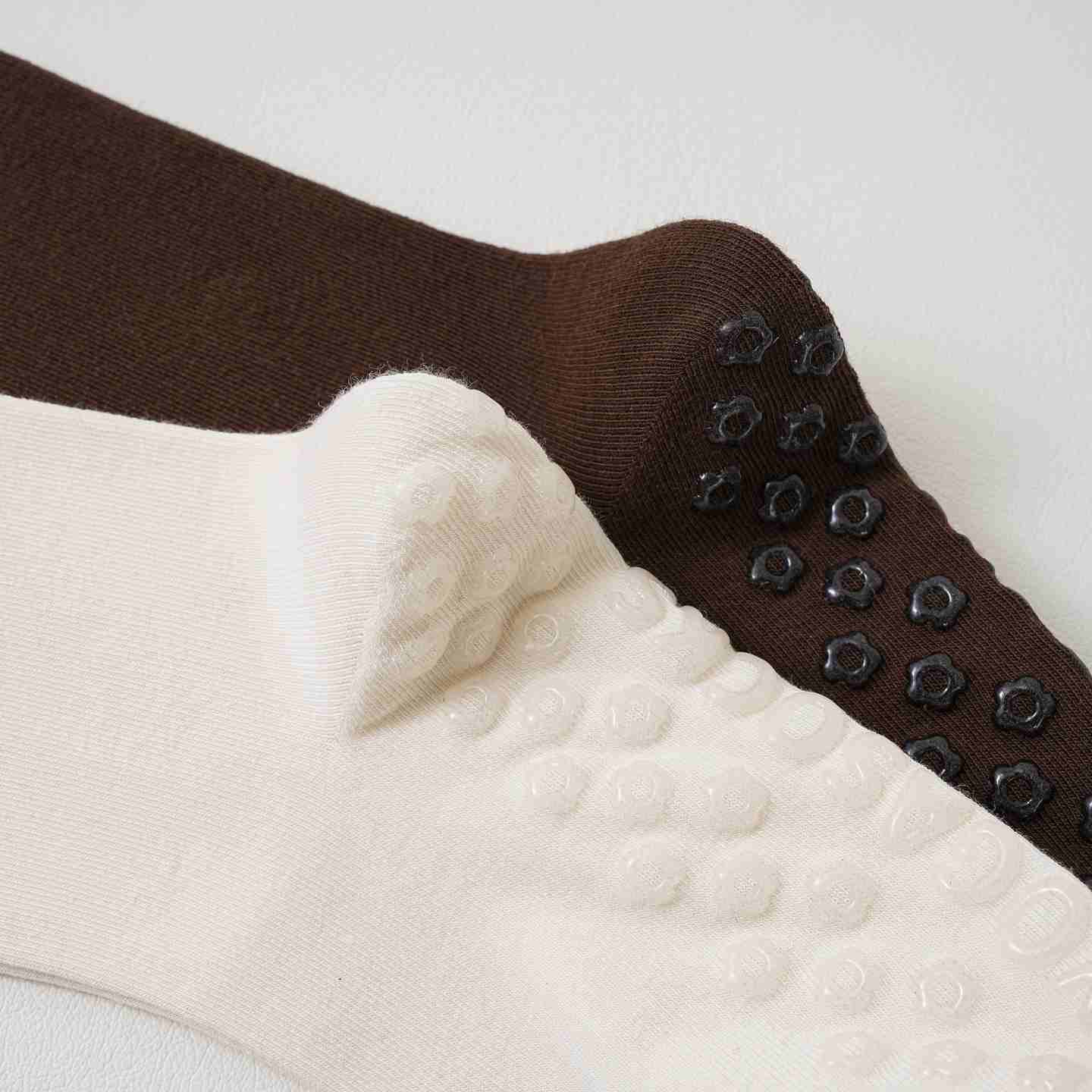 Yoga Pilates Knit Cotton Grip Long Socks