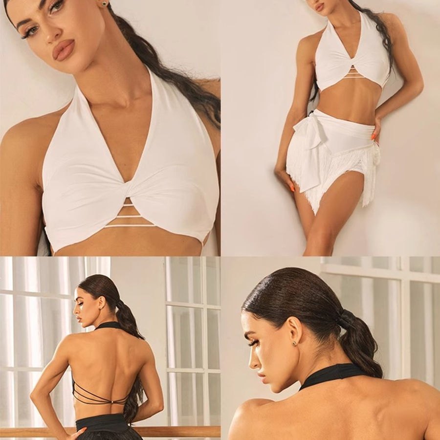 Z Women's Milk Silk Latin Tops Practice Tops Latin DanceWear